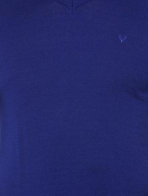 blue solid pullover - 15719518 - Standard Image - 4