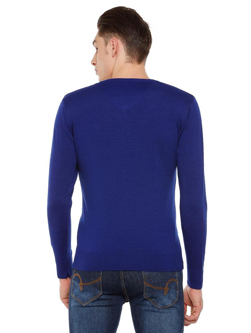blue solid pullover - 15719518 - Zoom Image - 2