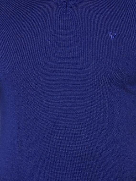 blue solid pullover - 15719518 - Zoom Image - 4