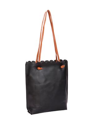 black leatherette (pu) regular tote - 15720328 - Standard Image - 2