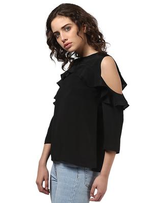 cold shoulder ruffle top - 15721210 - Standard Image - 2