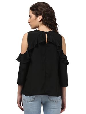 cold shoulder ruffle top - 15721210 - Standard Image - 3