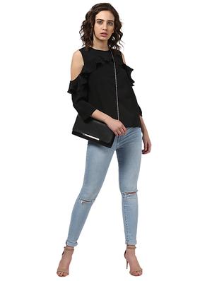 cold shoulder ruffle top - 15721210 - Standard Image - 4