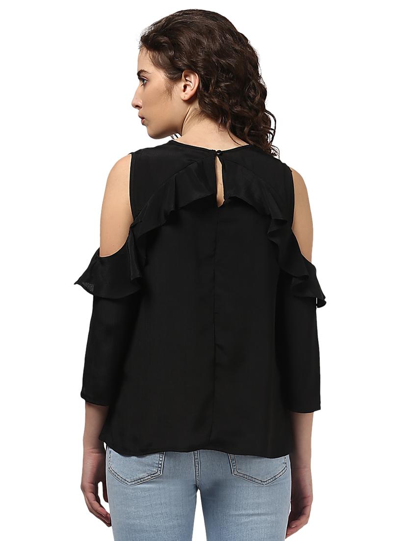 cold shoulder ruffle top - 15721210 - Zoom Image - 3