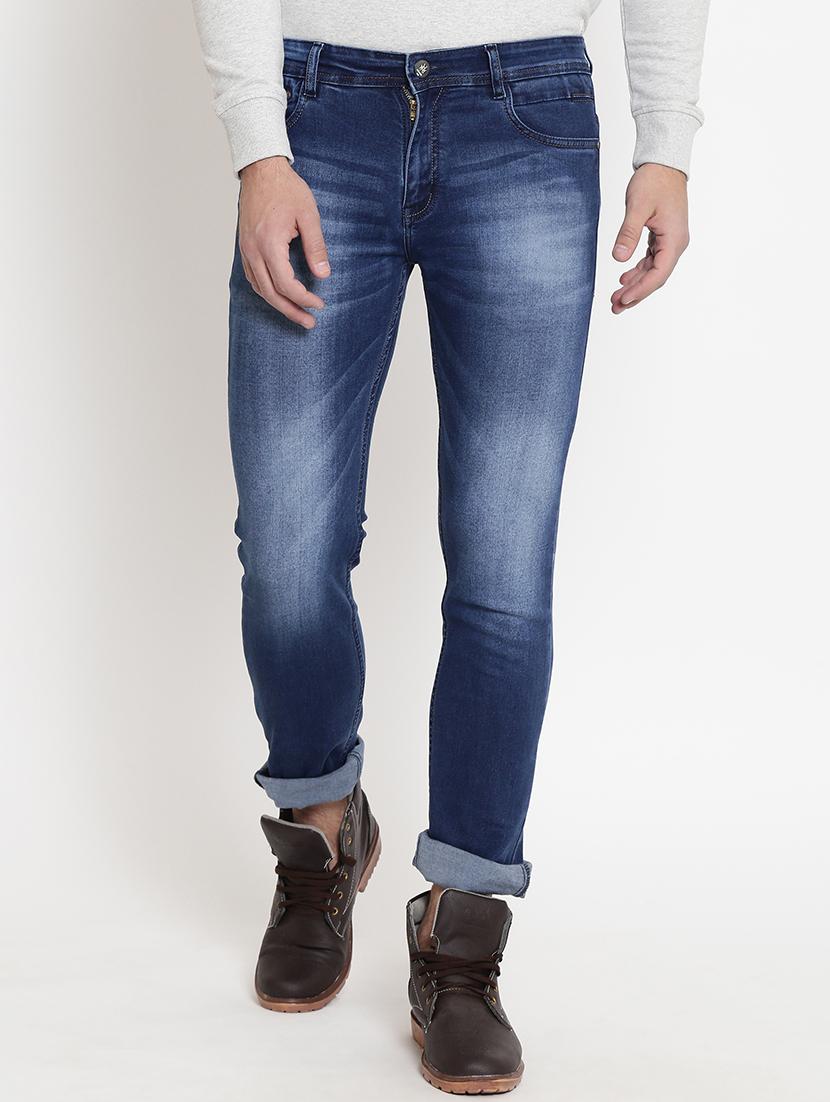 blue cotton washed jeans - 15721453 - Zoom Image - 1