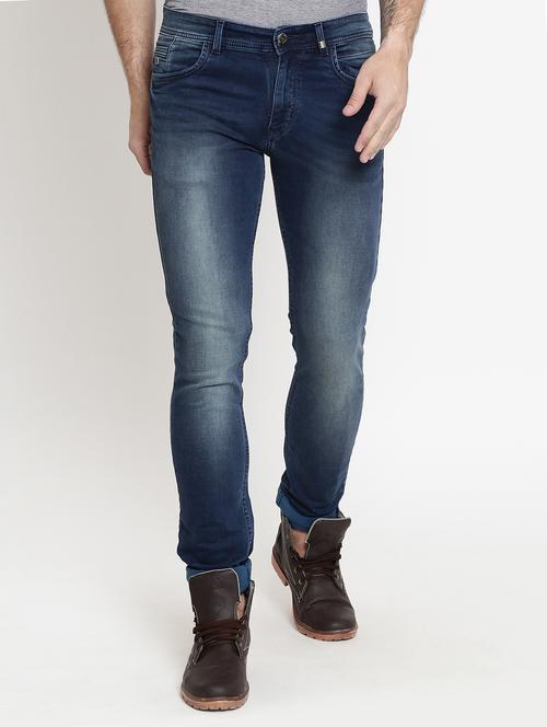 blue cotton washed jeans - 15721458 - Standard Image - 1
