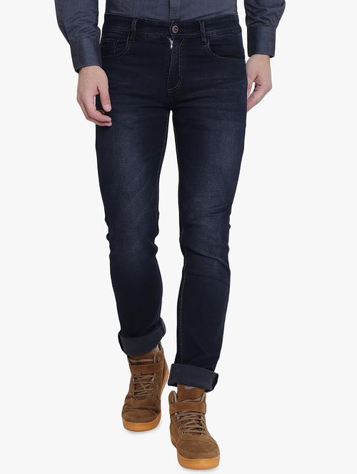 blue cotton washed jeans - 15721460 - Very Small Image - 1