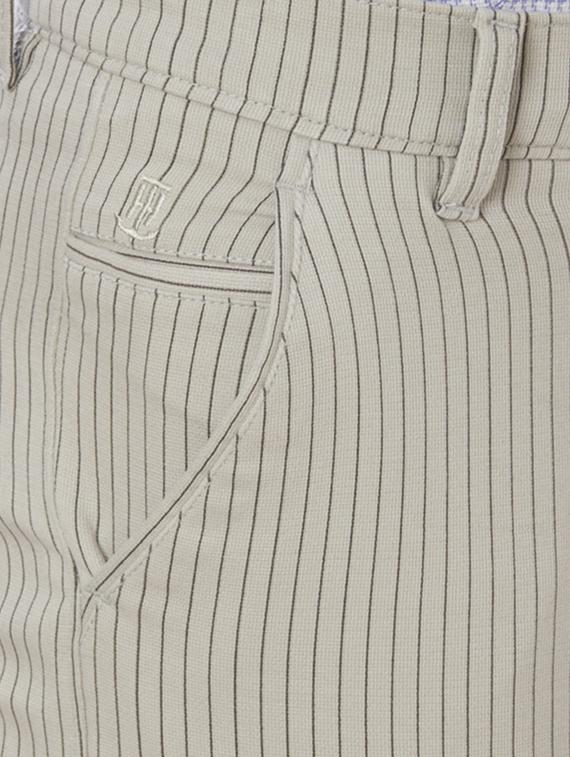 grey cotton flat front formal trouser - 15721517 - Zoom Image - 5