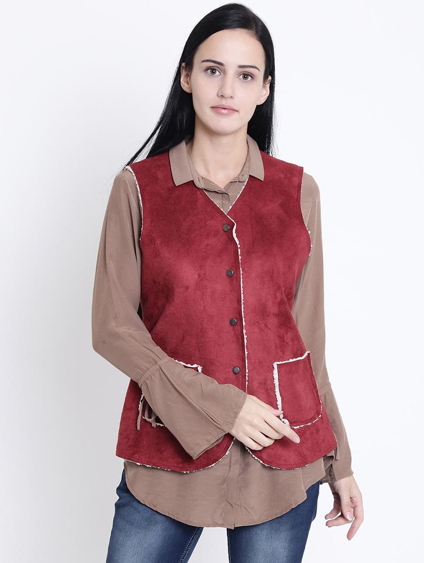 lace detail pocket patch waistcoat - 15721753 - Zoom Image - 1