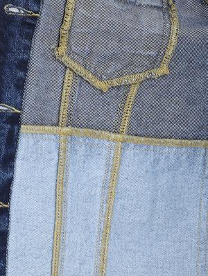 frayed hem button up denim jacket - 15721912 - Standard Image - 5
