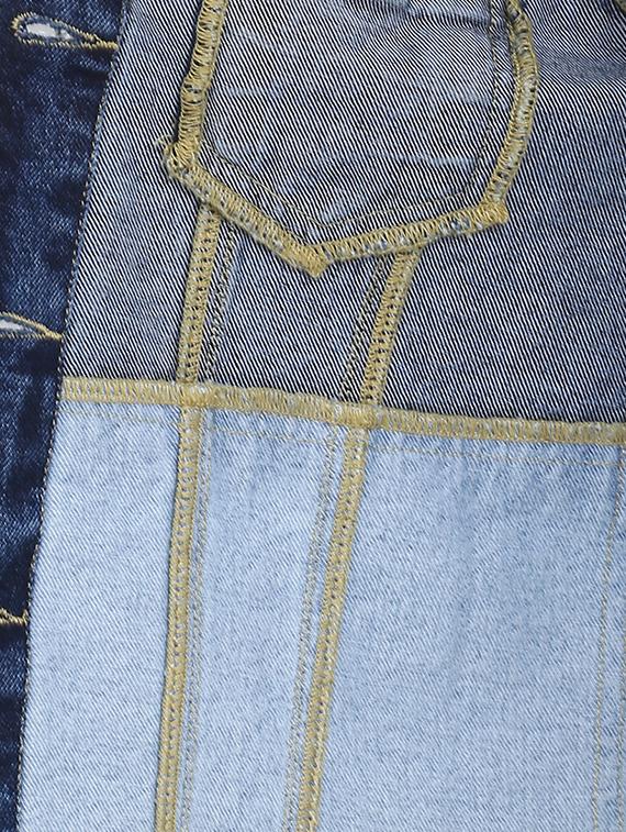 frayed hem button up denim jacket - 15721912 - Zoom Image - 5