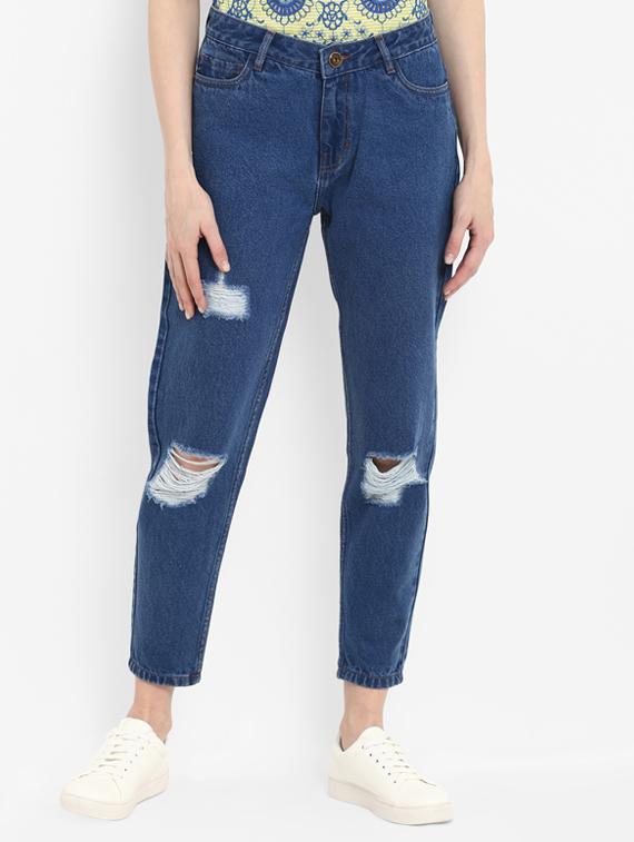 distressed boyfriend jeans - 15721918 - Zoom Image - 1