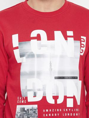 red printed sweatshirt - 15722232 - Standard Image - 4