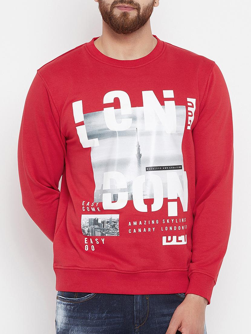 red cotton sweatshirt - 15722232 - Zoom Image - 1