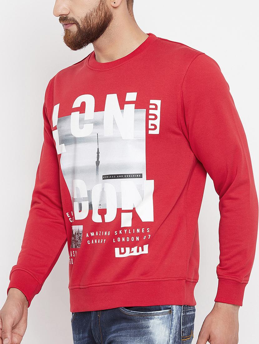 red printed sweatshirt - 15722232 - Zoom Image - 2