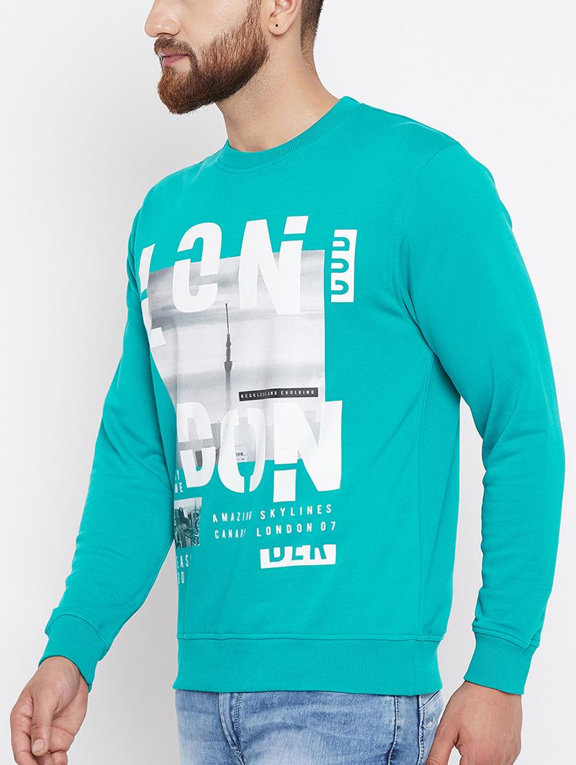 blue cotton sweatshirt - 15722233 - Zoom Image - 2
