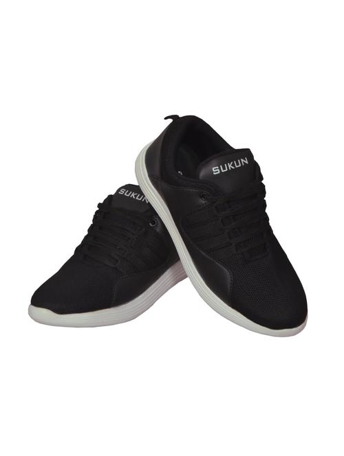 black mesh lace up sneakers - 15724042 - Standard Image - 1