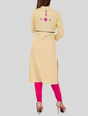 embroidered straight kurta - 15724123 - Standard Image - 3