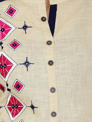 embroidered straight kurta - 15724123 - Standard Image - 4