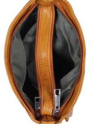yellow leatherette (pu) regular sling bag - 15724430 - Standard Image - 3