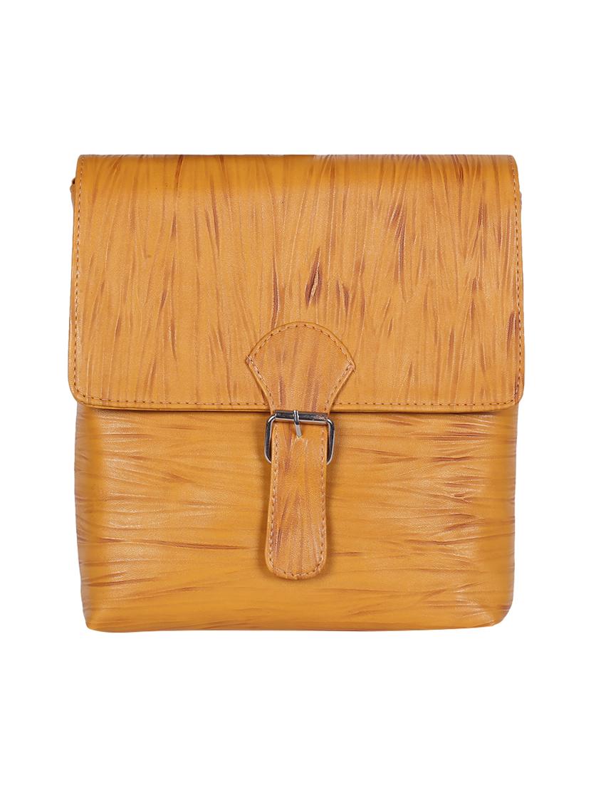 yellow leatherette (pu) regular sling bag - 15724430 - Zoom Image - 1