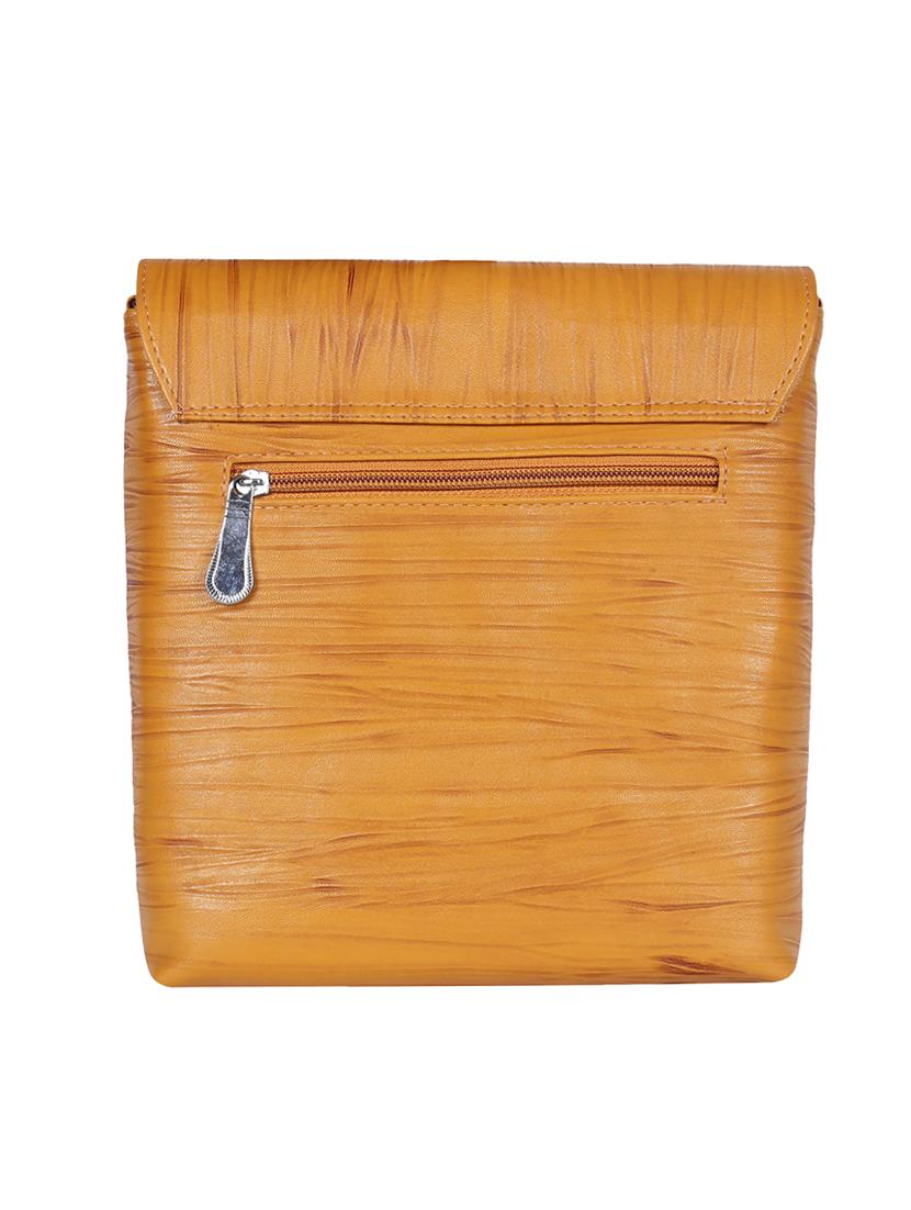yellow leatherette (pu) regular sling bag - 15724430 - Zoom Image - 2