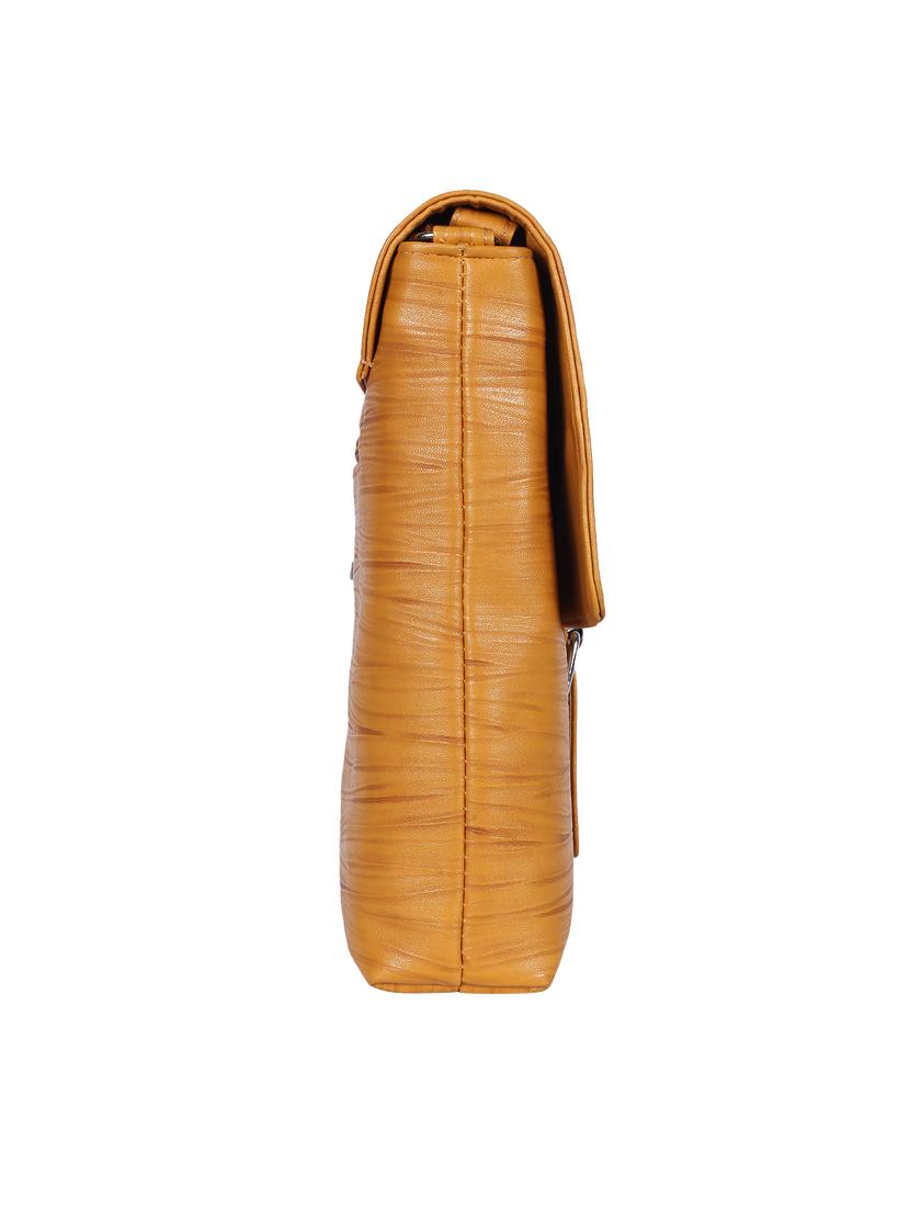 yellow leatherette (pu) regular sling bag - 15724430 - Zoom Image - 4