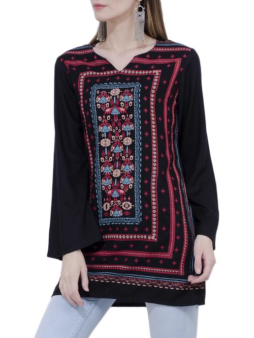 printed straight kurti - 15724446 - Very Small Image - 1