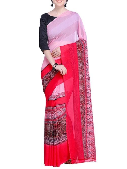 paisley printed saree with blouse - 15724735 - Standard Image - 1