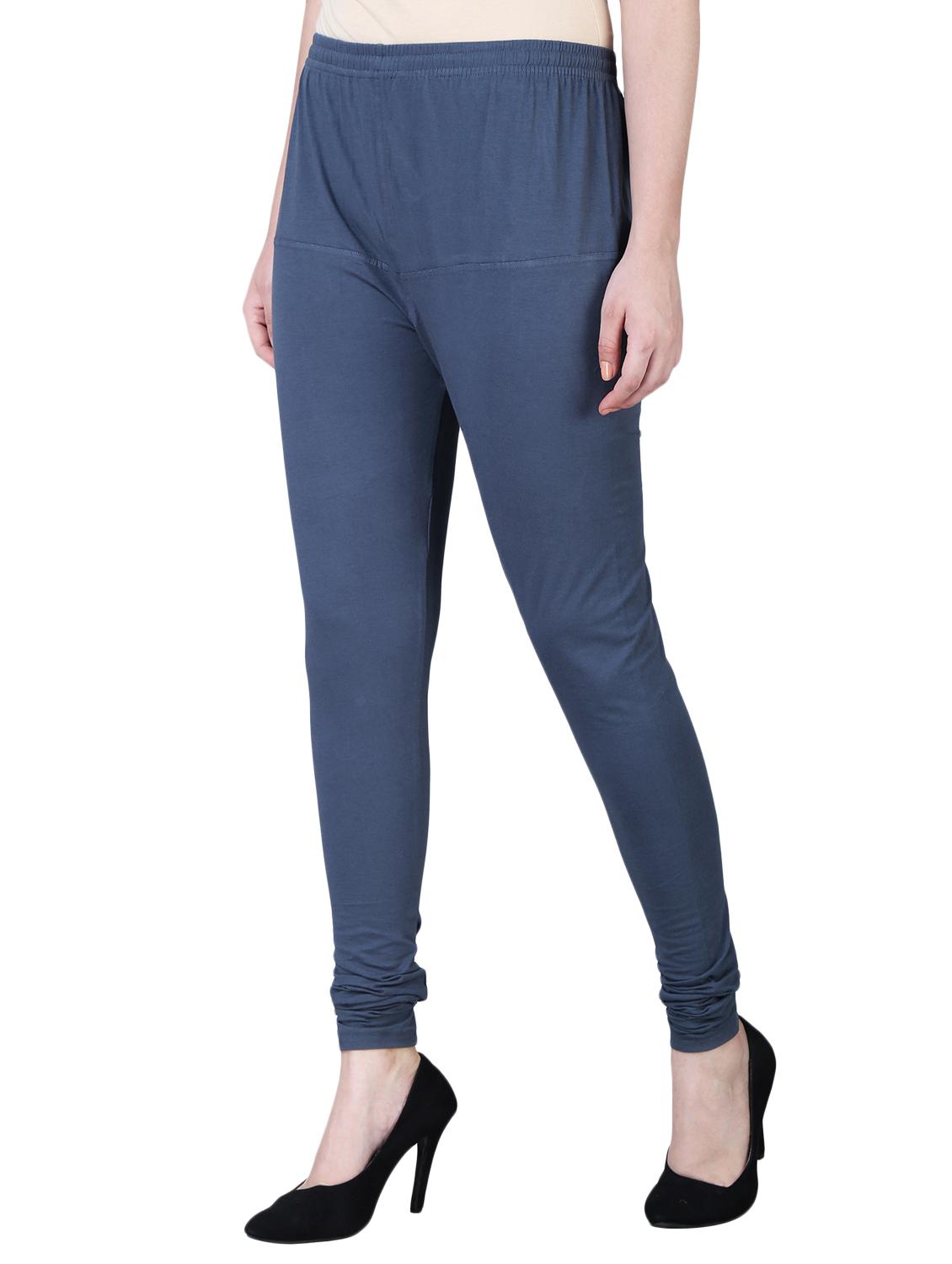 grey cotton churidars - 15724814 - Zoom Image - 2