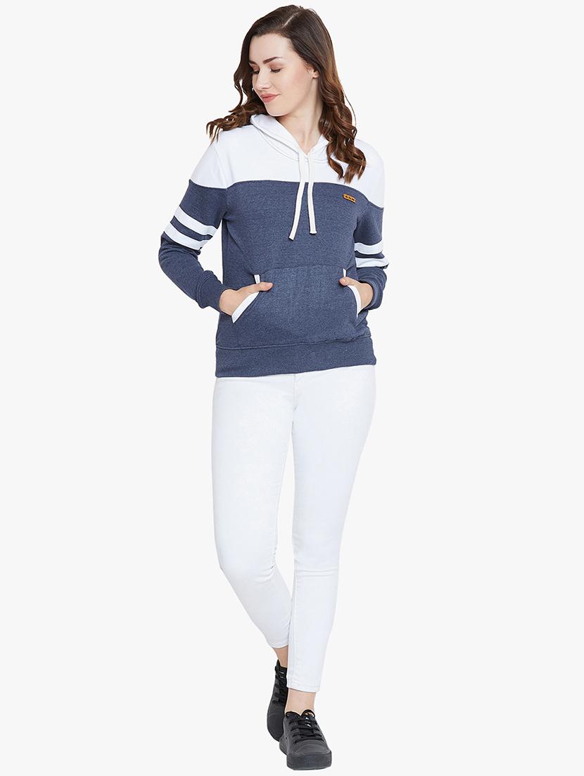 binding detail hooded sweatshirt - 15724834 - Zoom Image - 4