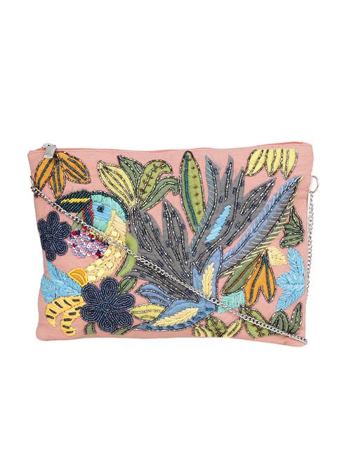 pink cotton regular sling bag - 15725210 - Standard Image - 1