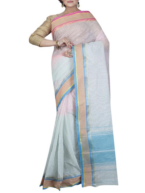 striped tant saree - 15725719 - Very Small Image - 1