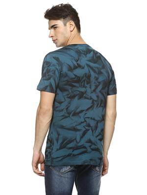 navy blue cotton all over print t-shirt - 15725948 - Standard Image - 3