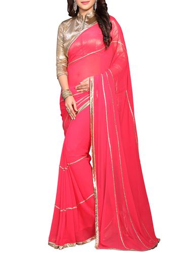 embellished lace border saree with blouse - 15726250 - Very Small Image - 1