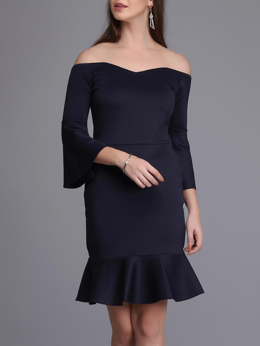 bell sleeved off shoulder dress - 15726260 - Zoom Image - 1