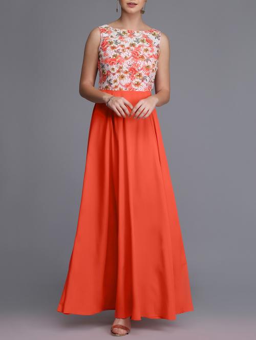 floral lace maxi dress - 15726267 - Standard Image - 1