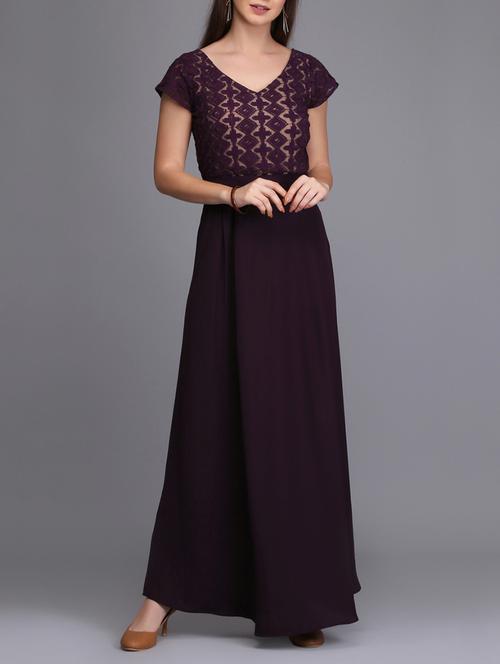pleat detail embroidered maxi dress - 15726276 - Standard Image - 1