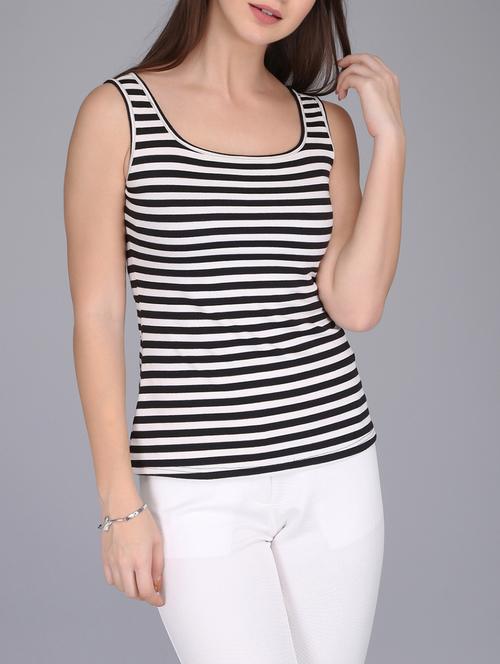 monochrome striped tank top - 15726291 - Standard Image - 1