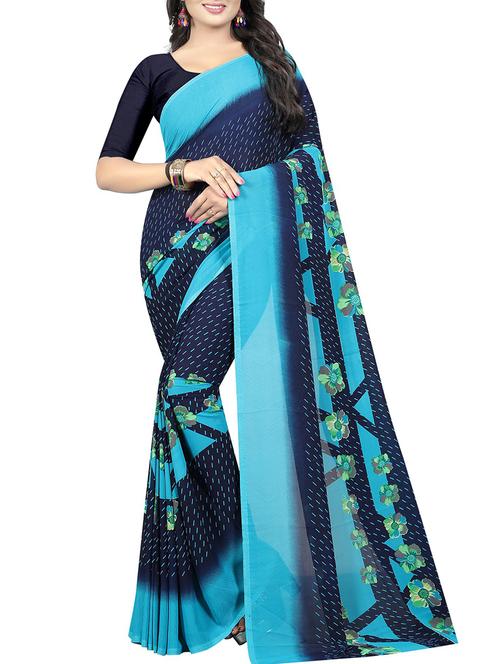 geometrical printed saree with blouse - 15726329 - Standard Image - 1