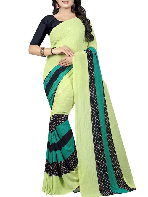 geometrical printed saree with blouse - 15726332 - Standard Image - 1