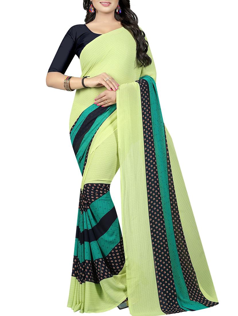 geometrical printed saree with blouse - 15726332 - Zoom Image - 1