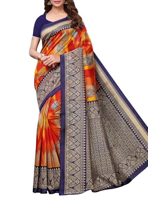 contrast border mysore silk saree with blouse - 15726351 - Standard Image - 1