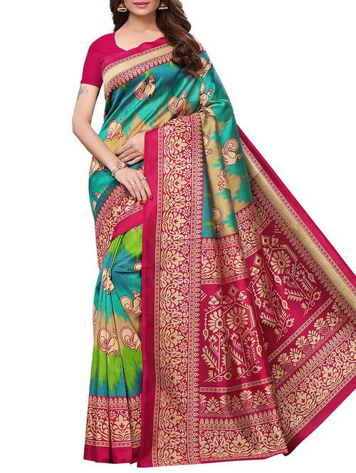 conversational mysore silk saree with blouse - 15726352 - Standard Image - 1
