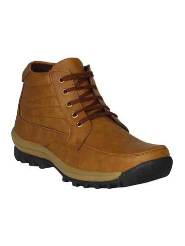 tan leatherette low ankle boots - 15726577 - Very Small Image - 1