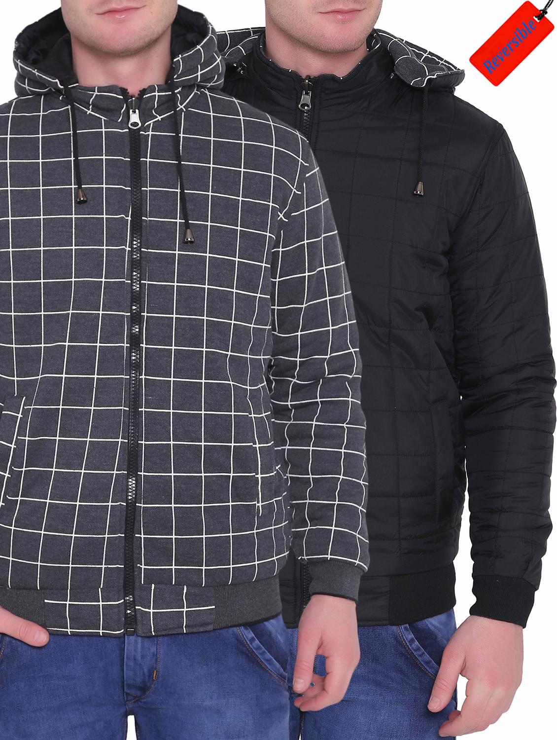 grey polyester blend casual jacket - 15726589 - Zoom Image - 1