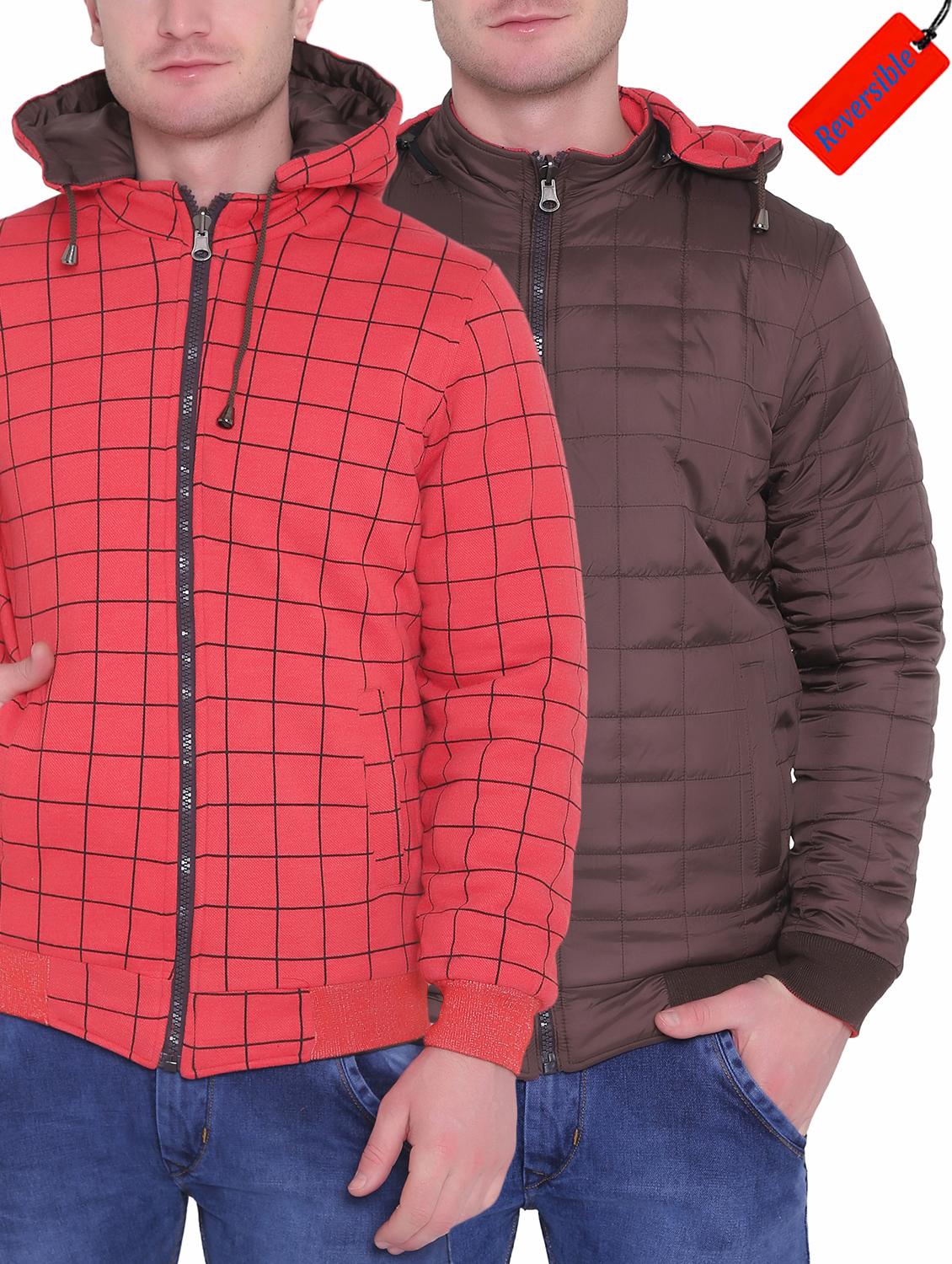 red polyester blend reversible jacket - 15726590 - Zoom Image - 1