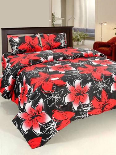 PolyCotton Double bedsheet with 2 Pillow Covers - 15726642 - Very Small Image - 1