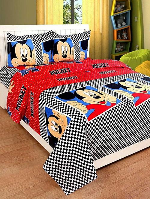 PolyCotton Double bedsheet with 2 Pillow Covers - 15726647 - Standard Image - 1