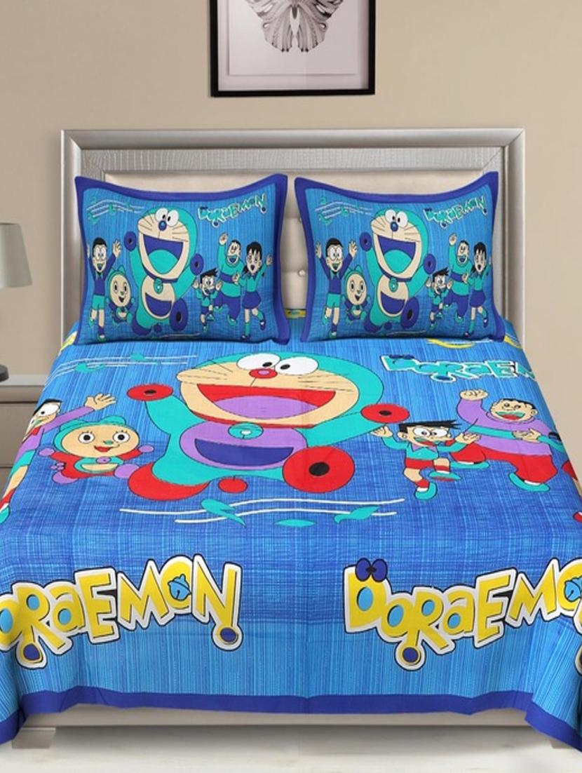 100% Cotton Double bedsheet with 2 Pillow Covers - 15726669 - Zoom Image - 1